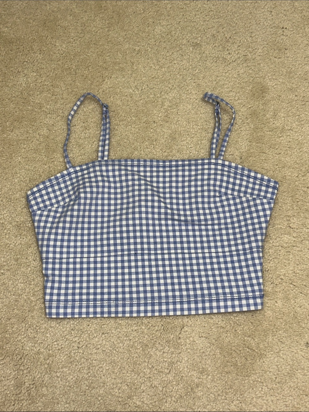 Hollister Blue and White Gingham Cami